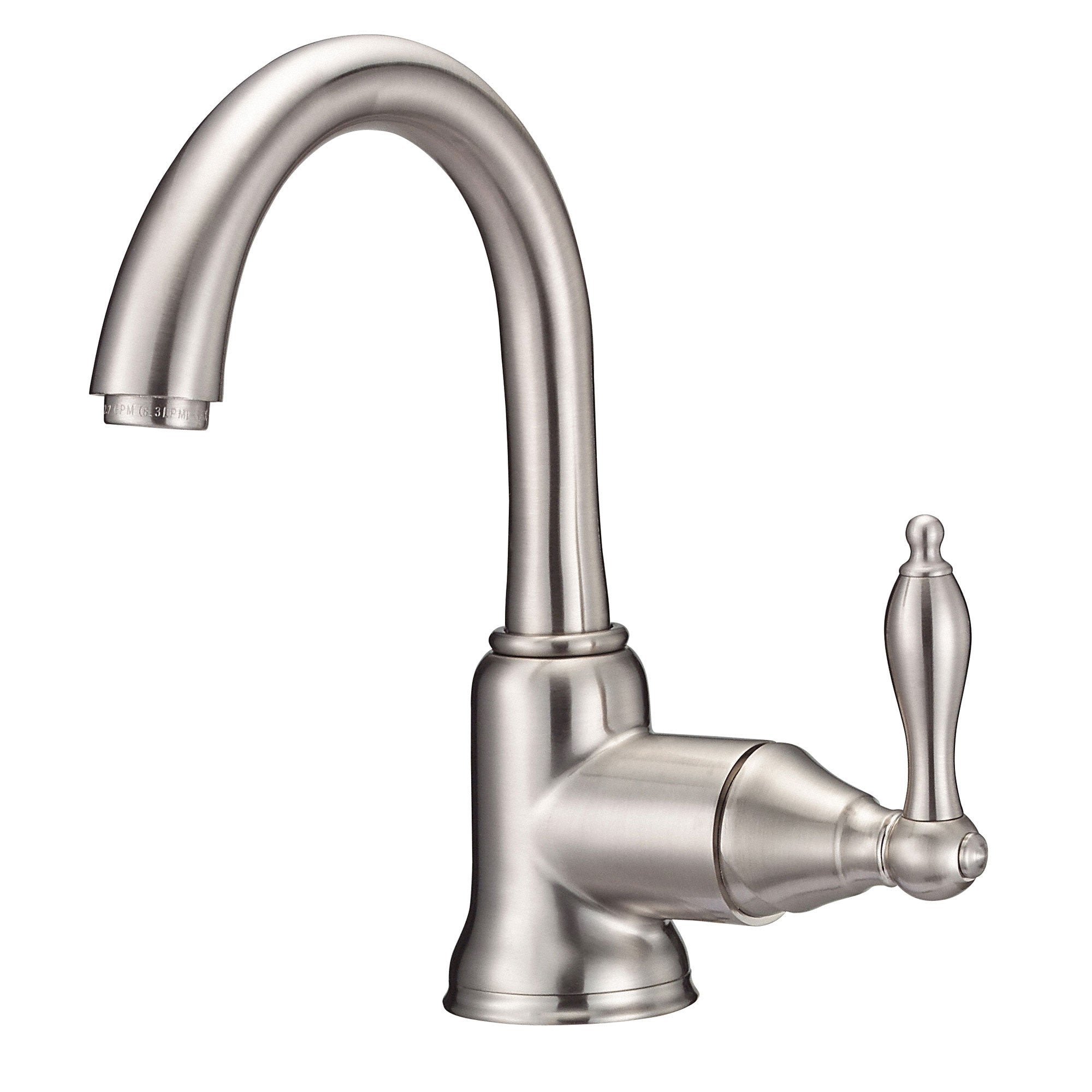 Danze Fairmont Brushed Nickel Single Handle Centerset Bathroom Faucet with Drain - Perfect for Modern Bathroom Vanities and Powder Rooms