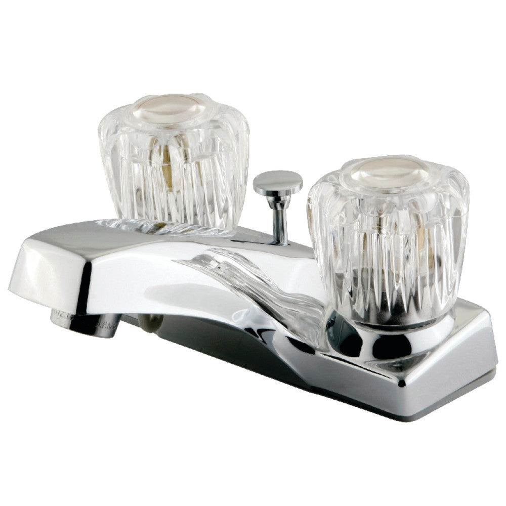Kingston Brass KB102B 4-Inch Centerset Bathroom Faucet - Chrome Finish, Single Handle, Water-Saving Design for Sink Vanity or Powder Room