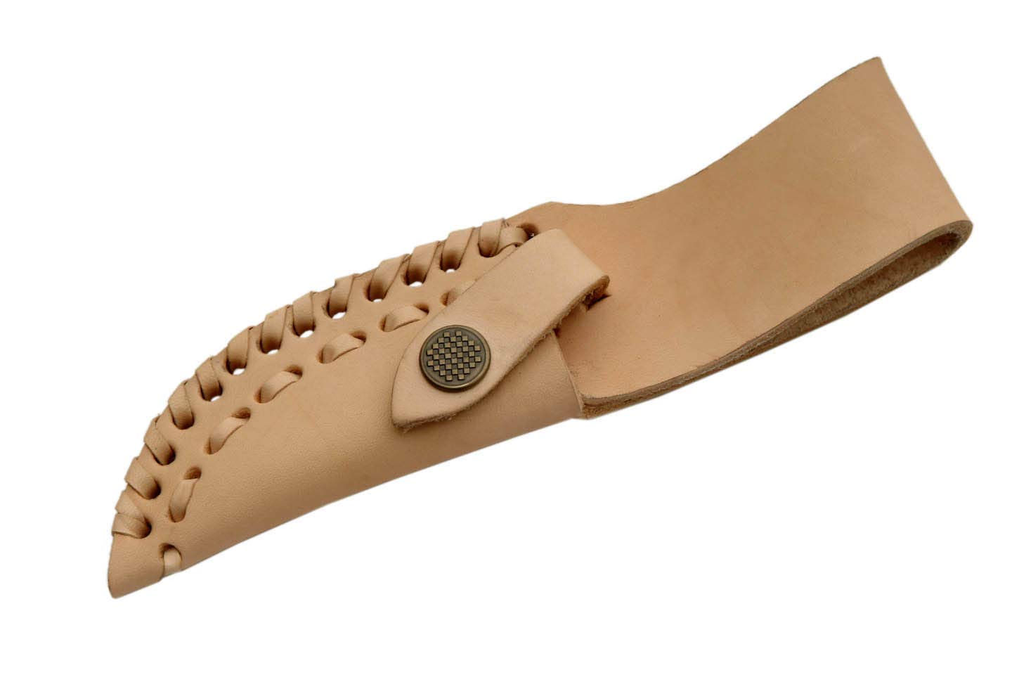 SZCO Supplies Stag Spike Hunting Knife - High Carbon Steel Fixed Blade with Leather Sheath - Perfect for Outdoor Camping, Hunting, and Survival Adventures