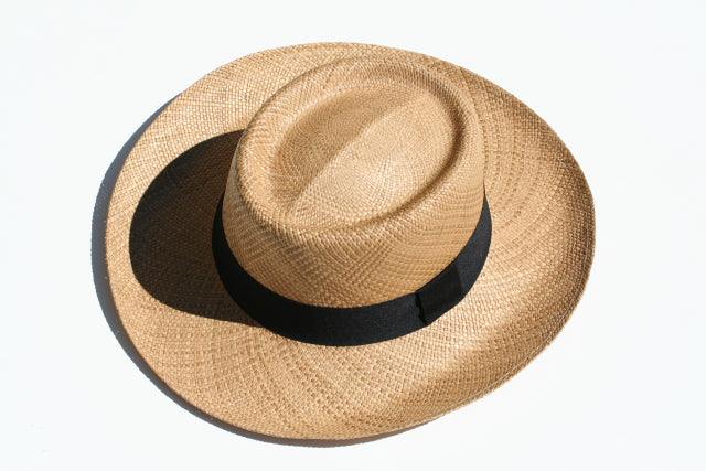 Premium Panama Hat for Men - Classic Gambler Style with Tobacco Finish - Perfect for Outdoor Events, Weddings & Summer Fashion
