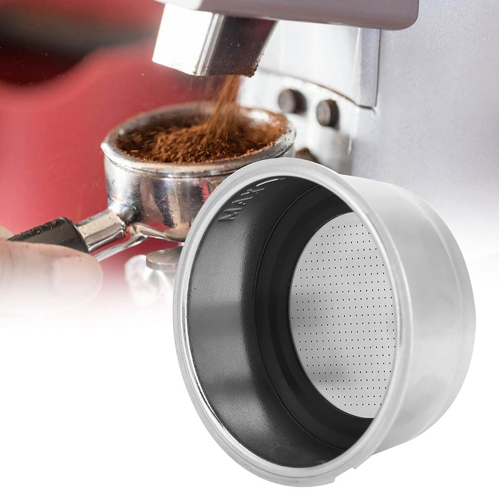 Haofy Stainless Steel Coffee Filter Basket - Detachable Coffee Filter Cup for Espresso Machines, Drip Coffee Makers - Perfect for Home, Office & Camping Use (2-Pack)