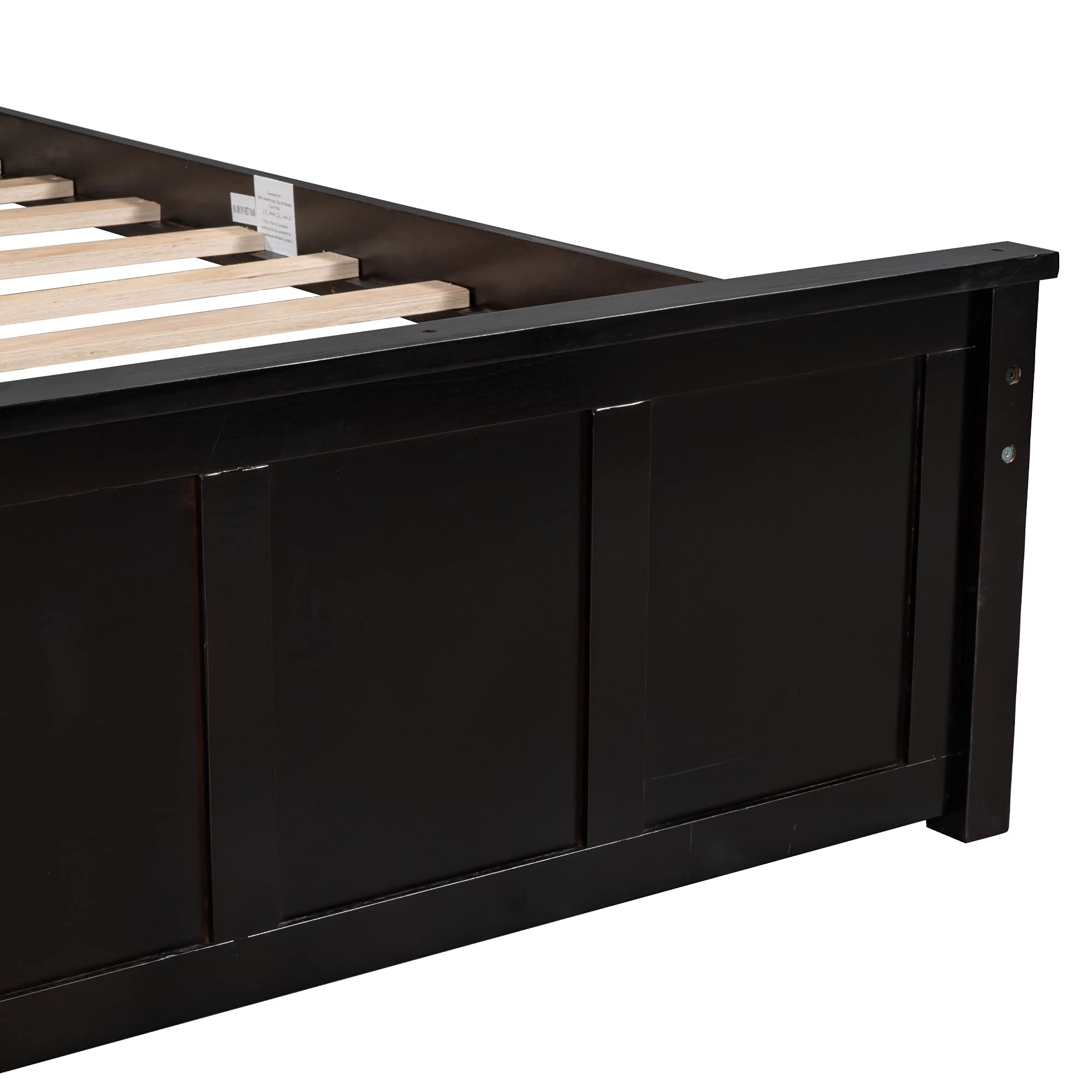 Harper & Bright Designs Twin Bed Frame with Trundle - Solid Wood Platform Bed with Headboard for Kids, Boys & Girls - Supports 400 lbs - Perfect for Small Bedrooms, Guest Rooms & Kids' Rooms
