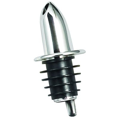 Winco Fast Flow Pourer - No Collar Chrome Bar Pour Spout for Liquor Bottles | Perfect for Bartending, Home Bars & Cocktail Making