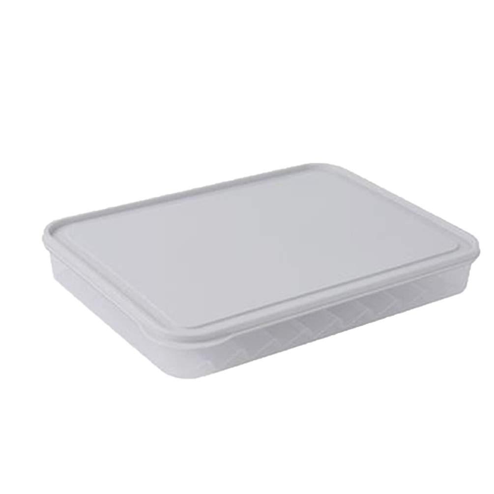UPKOCH Clear Stackable Reusable Dumpling Tray - Plastic Food Storage Container with Lids for Refrigerator & Microwave | Perfect for Home Kitchen & Restaurant Use | Preserve Dumplings, Sushi, Snacks & More