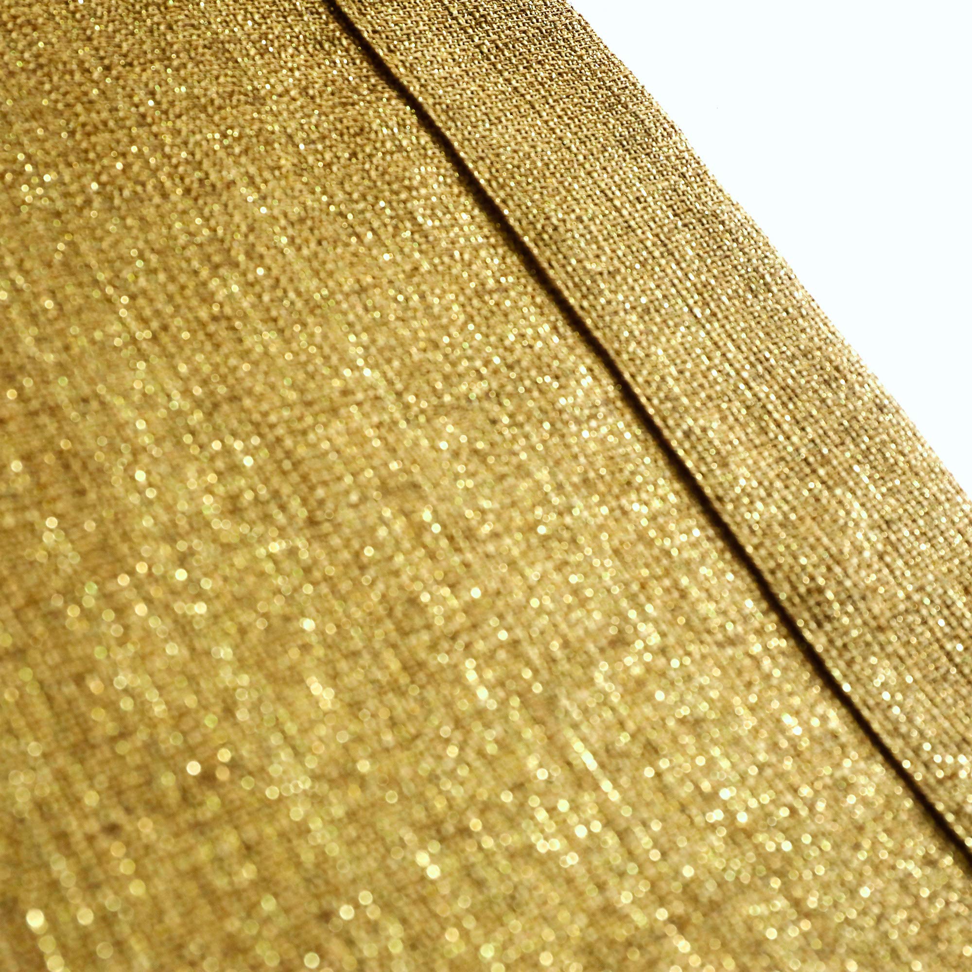 Luxury Gold Glitter Window Curtains Set of 2 - 52x95 Inch Rod Pocket Drapes for Living Room & Bedroom - Sparkle Shimmer Bling Brown Curtain Panels for Home Decor, Wedding Backdrop & Photo Shoot Background