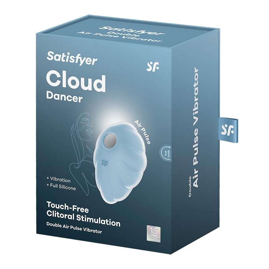 Satisfyer Cloud Dancer Air Pulse Vibrator for Women - Clitoral Stimulation & Suction Sex Toy | Rechargeable Adult Pleasure Device | Perfect for Solo Play, Couples Intimacy & Relaxation