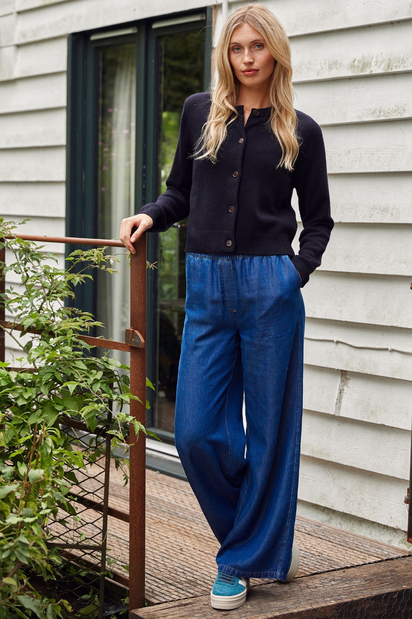 Premium Merino Wool Brittany Cardigan for Women - Soft & Warm Black Knit Sweater - Perfect for Fall, Winter & Cozy Office Wear