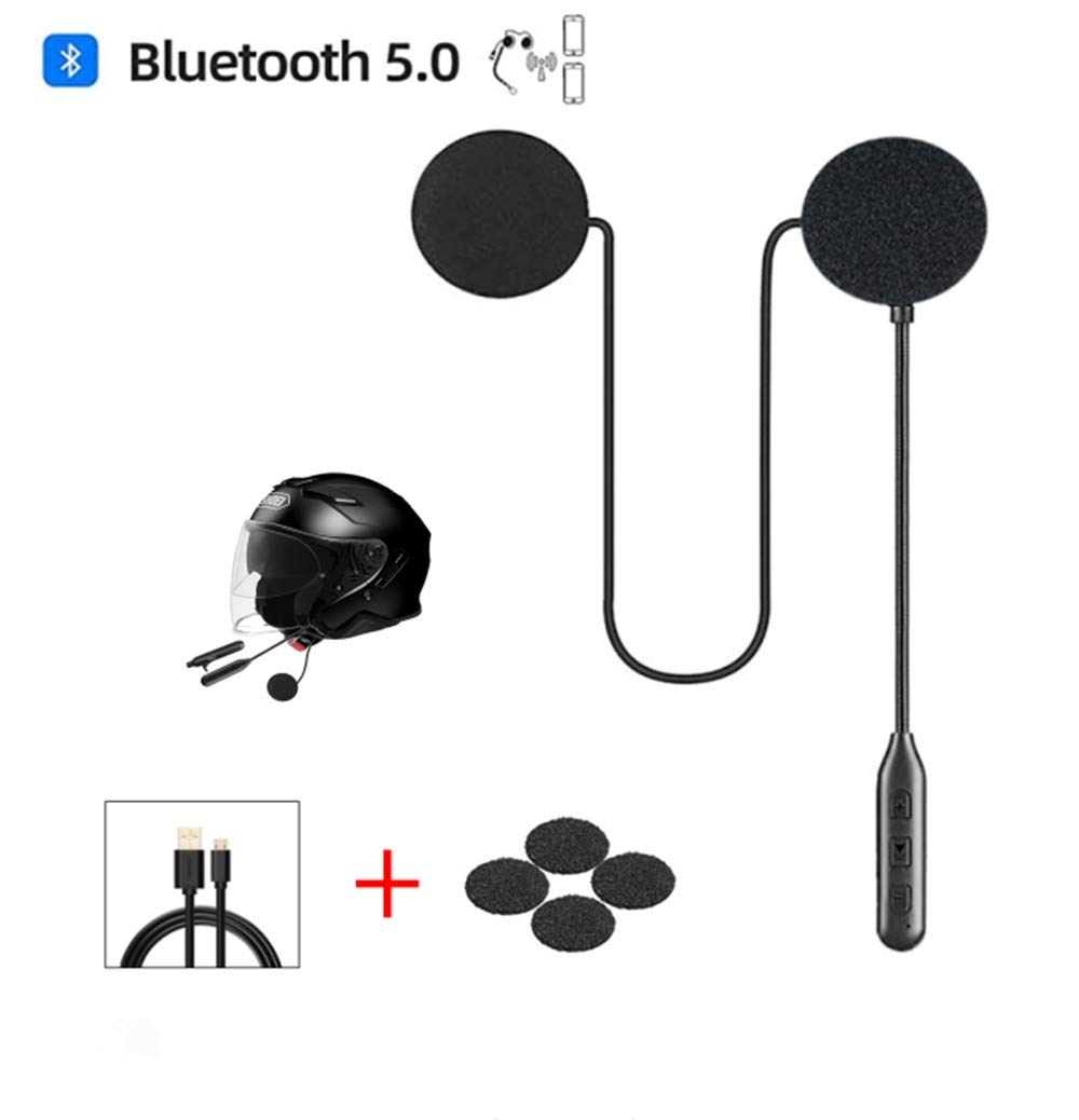 Motorcycle Bluetooth Headset 5.0 - Waterproof Helmet Speakers with Stereo Sound, Hands-Free Calling, Auto Answer & GPS Navigation for Riding, Skiing & Outdoor Adventures (60H Playtime)