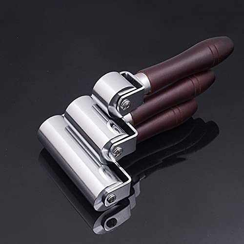 3PCS Leather Edge Creaser Roller Set - 26mm, 60mm, 100mm Leather Press Edge Smoother Tools for Leathercraft, DIY Leather Projects & Shoe Repair (Perfect for Leather Glue Lamination & Edge Finishing)