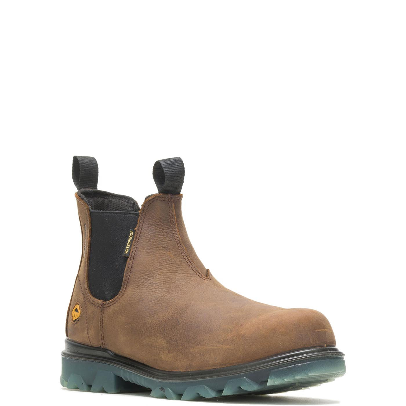 Waterproof CarbonMax I-90 EPX 6 Chelsea Work Boots for Men - Slip Resistant Brown Safety Shoes for Construction & Outdoor Work
