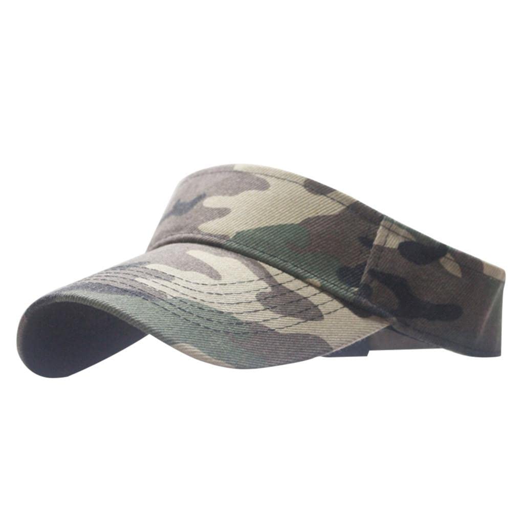 Unisex Camo Sun Visor Hat - Adjustable Baseball Cap for Running, Cycling, Golf & Tennis | UV Protection Summer Sports Hat for Men & Women | Perfect for Outdoor Activities, Beach & Travel