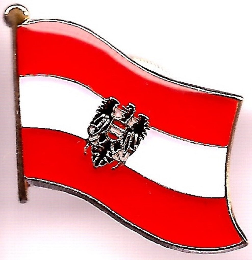 50 Pack Austria Eagle Country Flag Bike Hat Lapel Pins - Wholesale Bulk for Cycling, Hiking, Travel & Patriotic Events