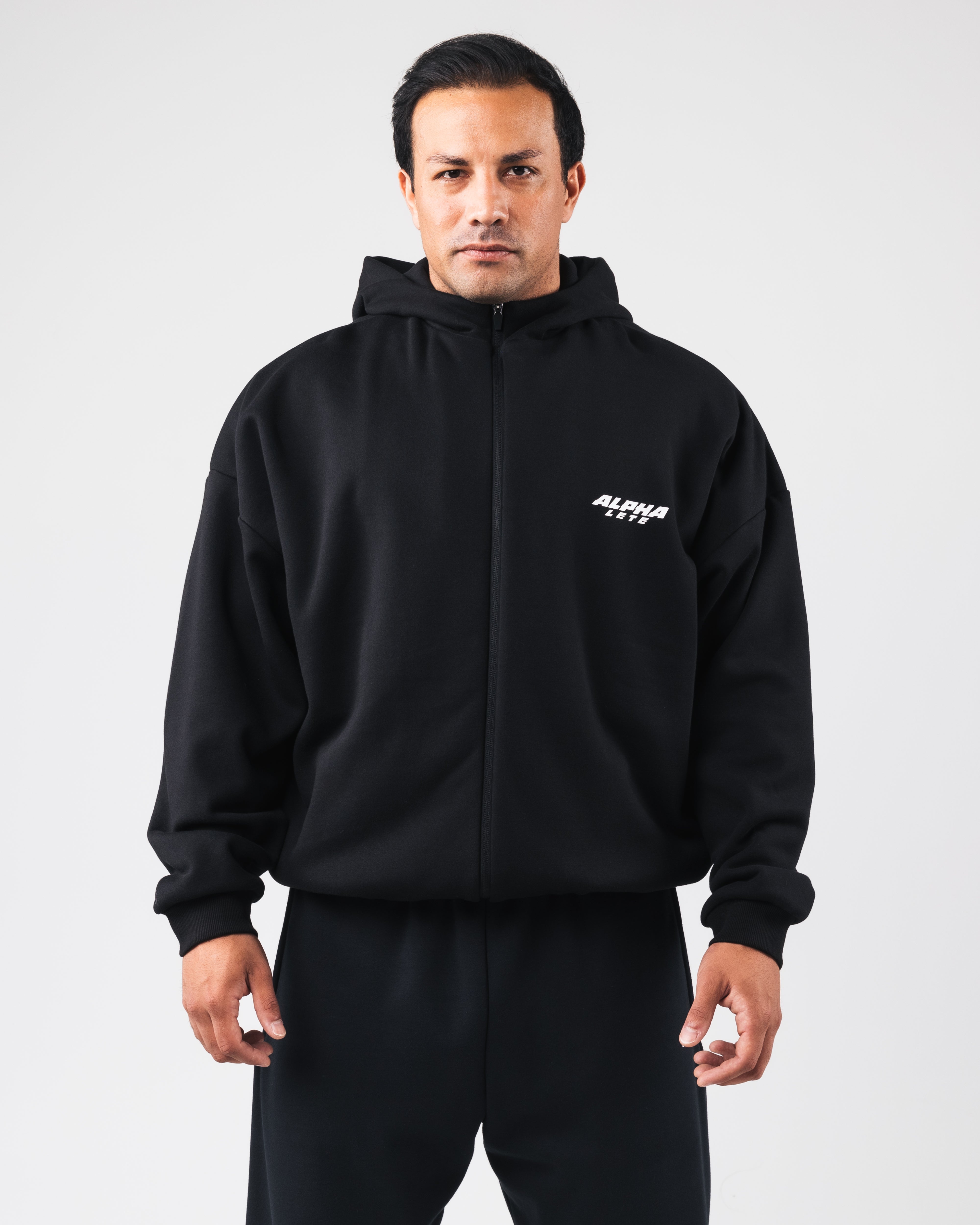 Force Renew Zip Hoodie for Men & Women - Lightweight Fleece Jacket with Pockets - Black - Perfect for Outdoor Activities, Gym & Casual Wear