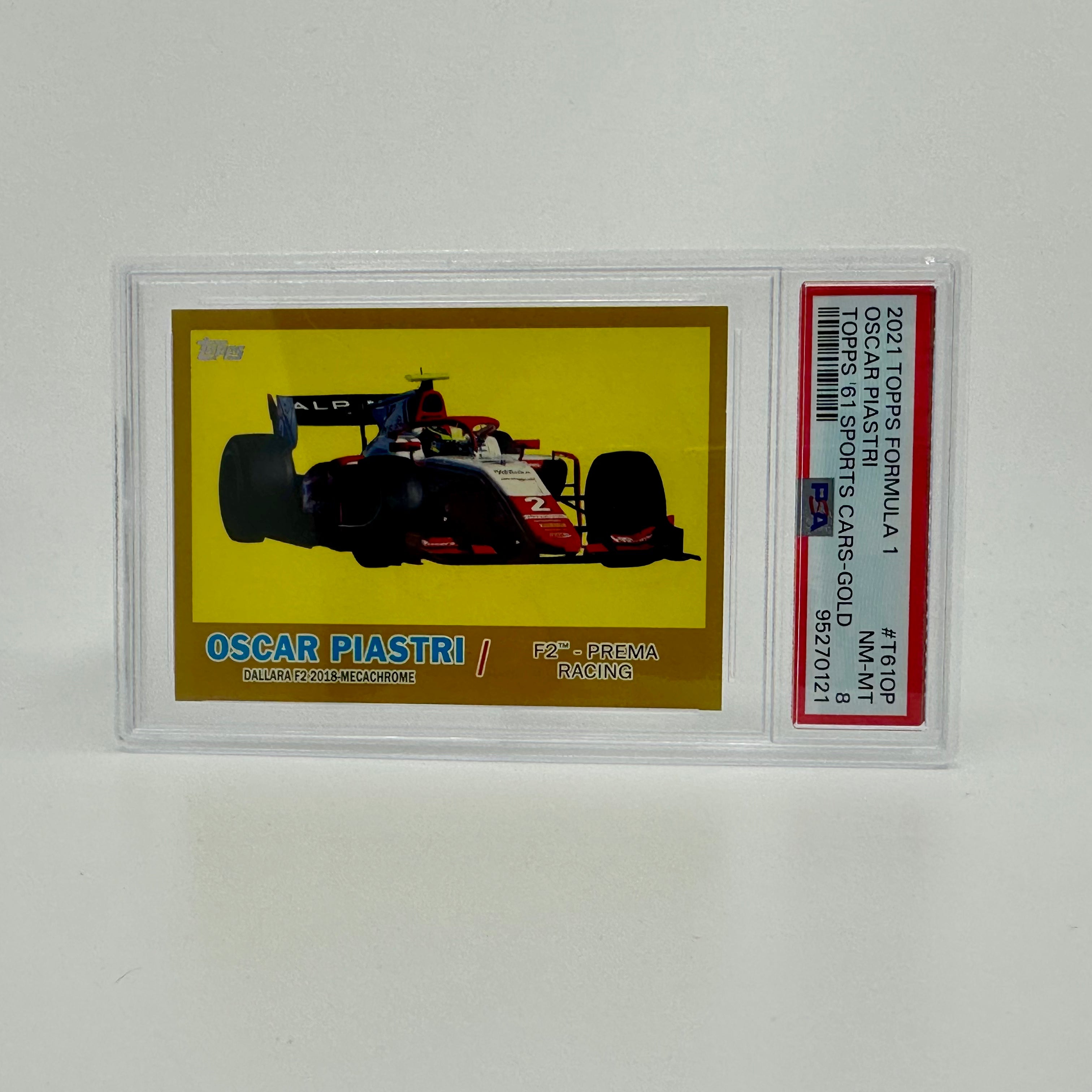 PSA 8 Oscar Piastri 15/50 #T61OP Gold Trading Card - Perfect for Collectors, Sports Memorabilia Enthusiasts & Investment Portfolios