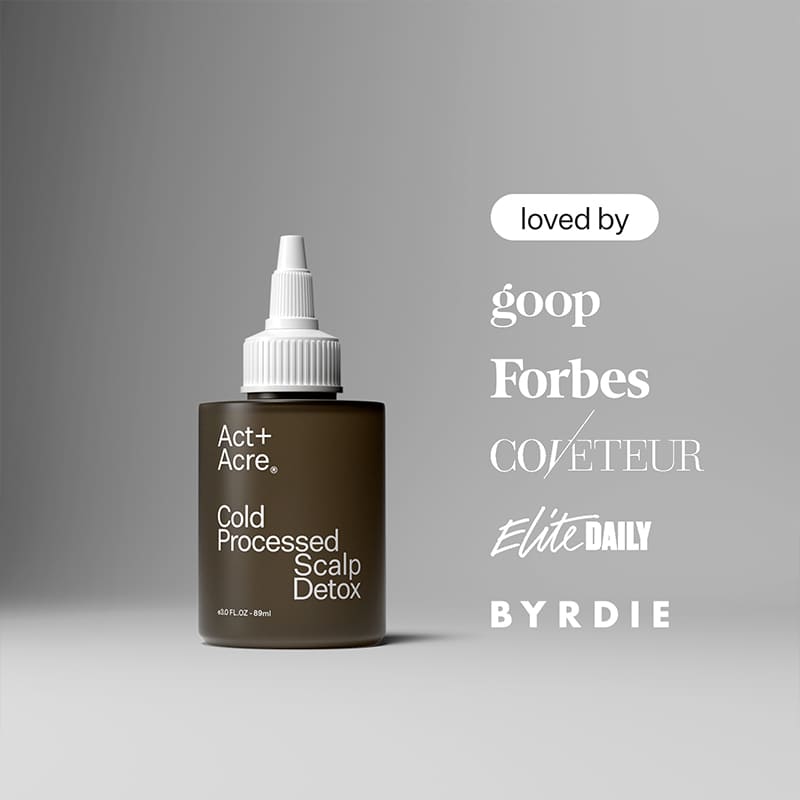 Act+Acre Cold Processed Scalp Detox - Organic Hair Care Treatment for Dry, Itchy Scalp | Deep Cleansing & Nourishing | Perfect for Post-Workout, Travel & Daily Hair Care Routine
