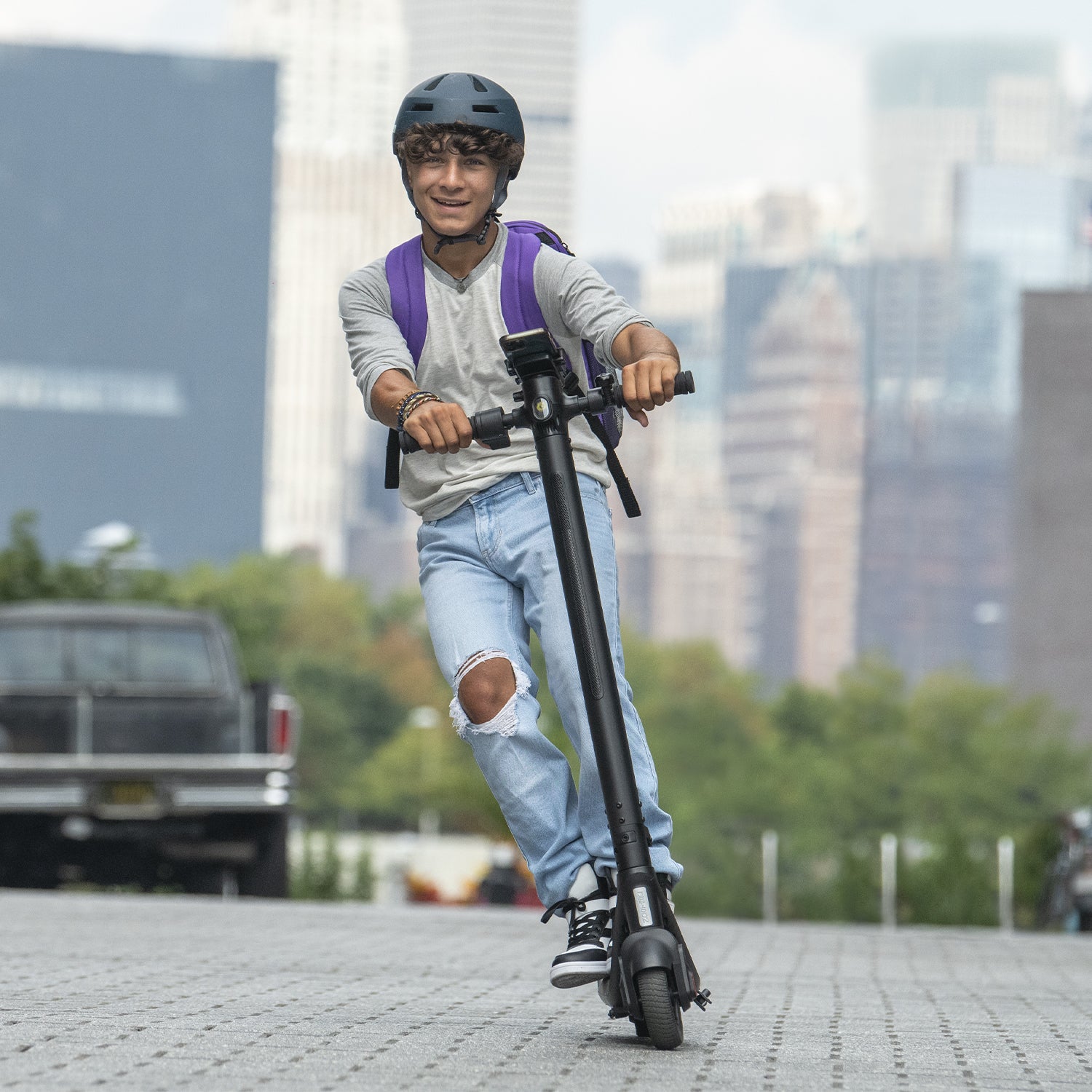 Rhythm Folding Electric Scooter for Adults - Lightweight Commuter Scooter with Long Battery Life | Perfect for Urban Travel, Campus Commute & Last-Mile Transportation