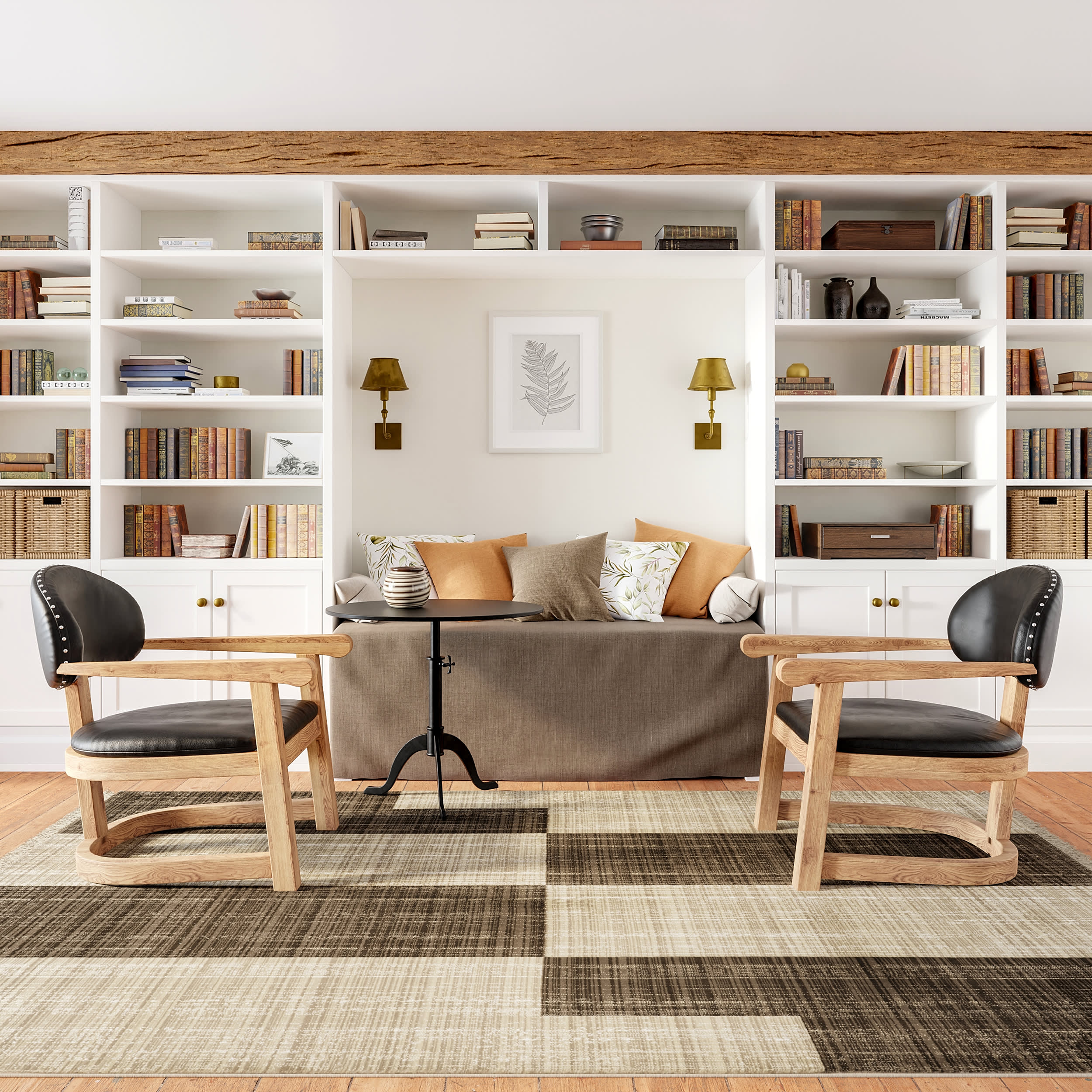 Premium Handwoven Cedarwood Fringed Area Rug - Natural Brown Bohemian Decor for Living Room, Bedroom & Nursery | Soft & Durable Floor Mat for Home Decor