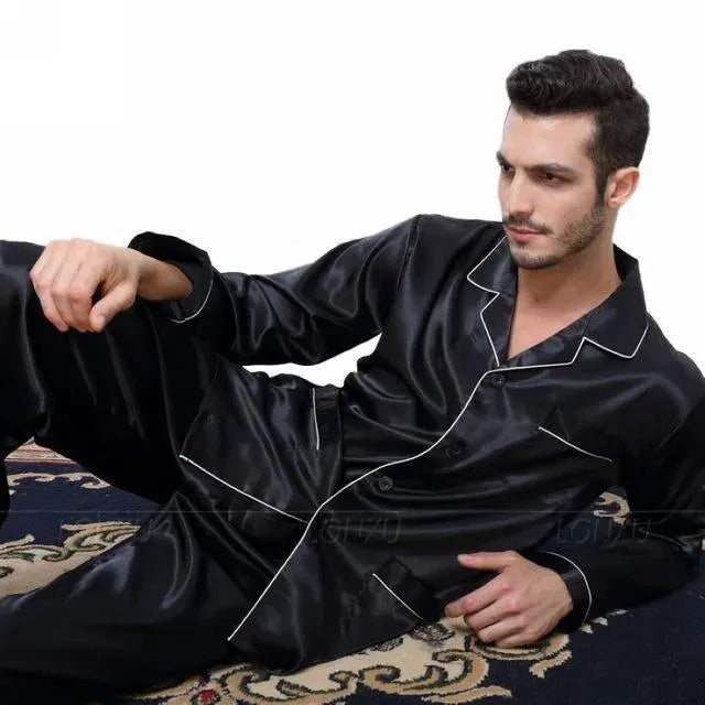 Night To Remember Silk Pajama Set for Women - Luxury Soft Sleepwear Loungewear - Perfect for Valentine's Day, Anniversary Gifts & Relaxing Evenings