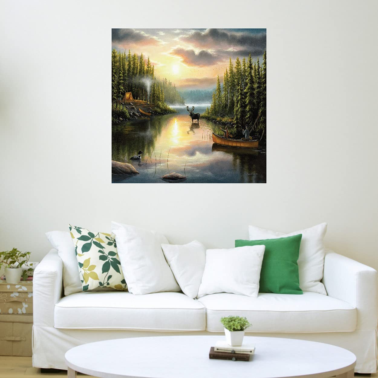 Chuck Black Fine Art Canvas - 'Memories With Dad' Wall Decor for Living Room, Bedroom & Office - 22x22 Inch Ready-to-Hang Painting - Perfect for Family Spaces, Gifts & Home Interior Design