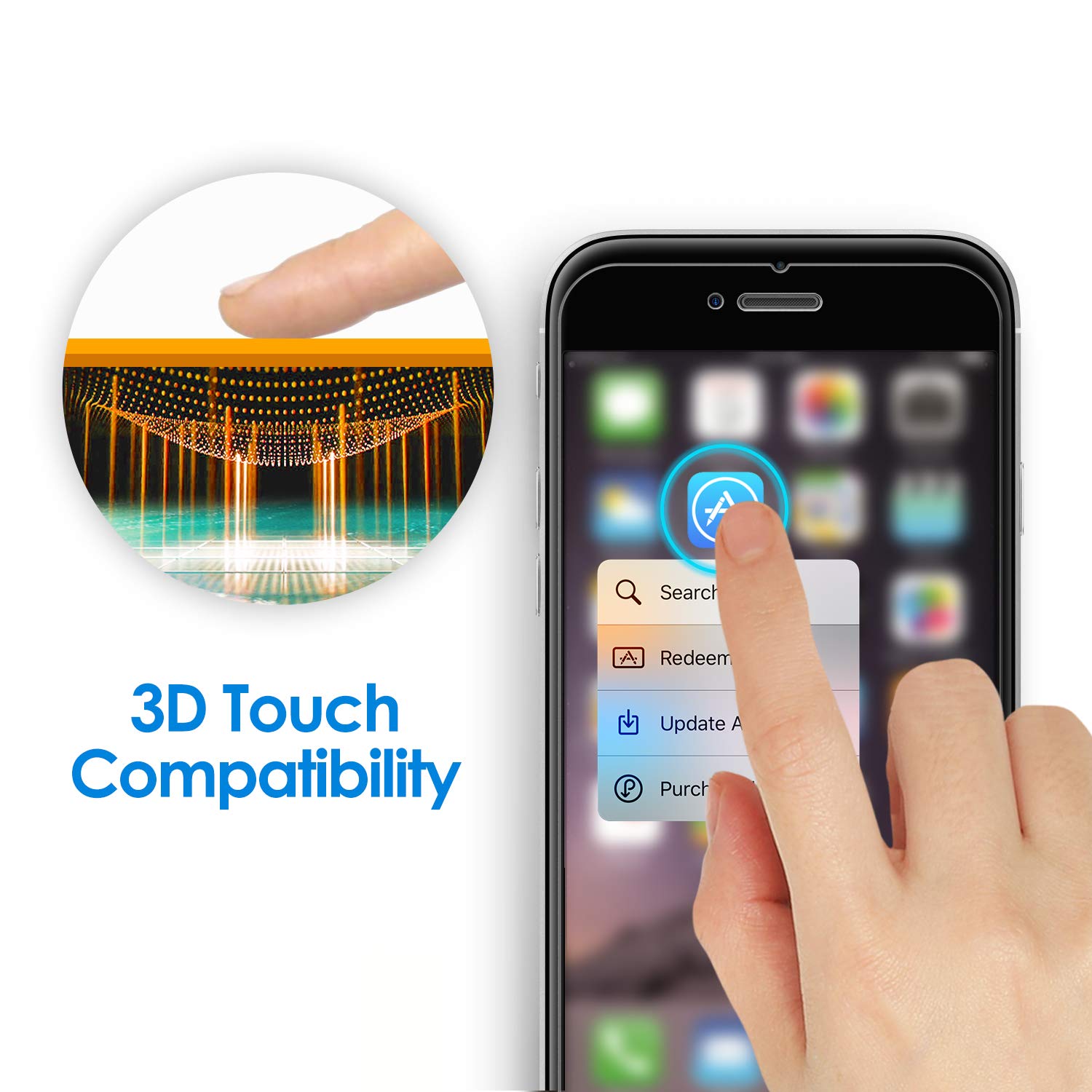 JETech iPhone SE 2022/2020 iPhone 8 iPhone 7 Screen Protector - 3 Pack HD Clear PET Film - Anti-Scratch Bubble-Free Protection for Work Travel & Daily Use