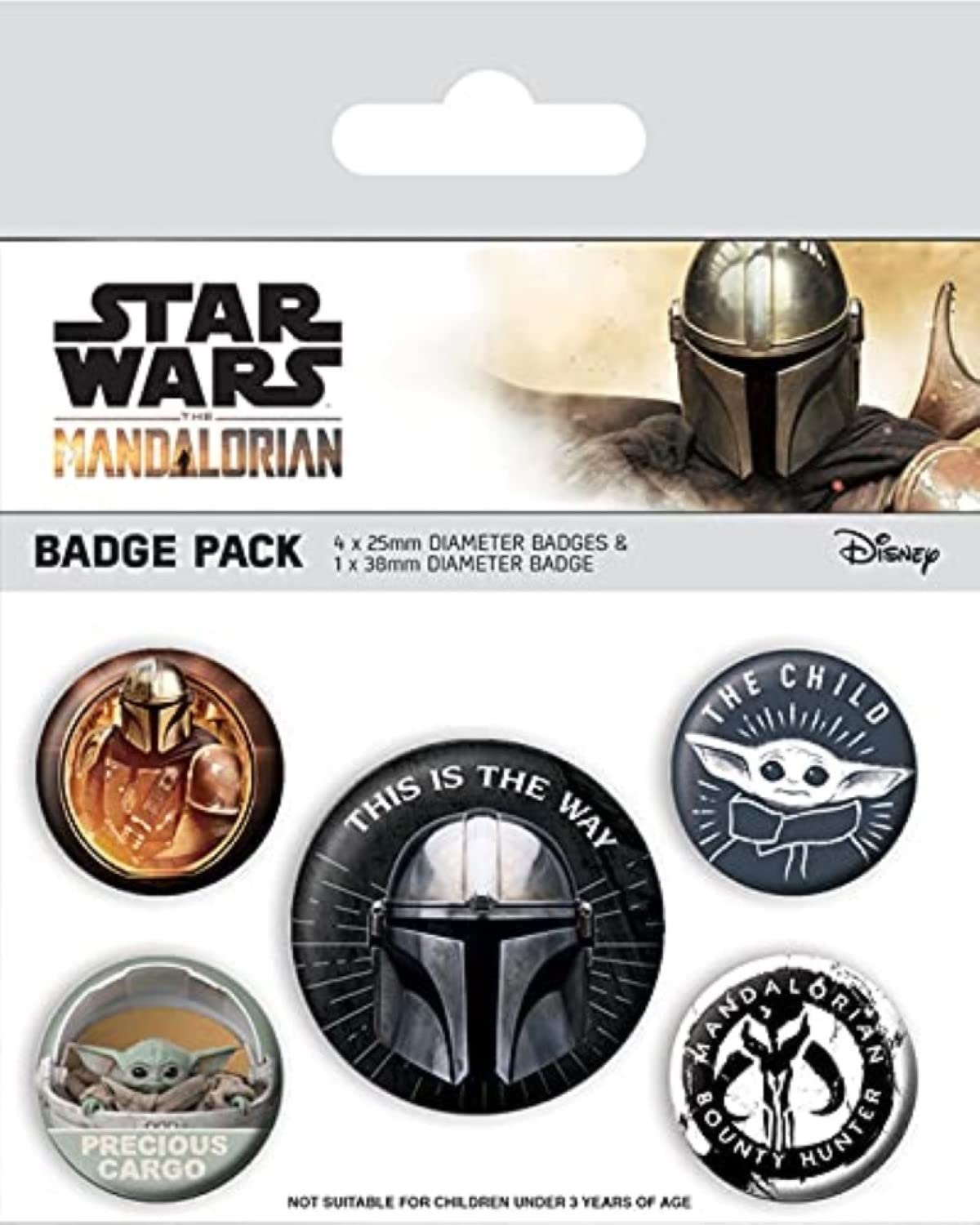 Star Wars The Mandalorian Badge Pin Set - This is The Way Collectible Pins for Fans, Cosplay & Gifts - Perfect for Backpacks, Jackets & Conventions