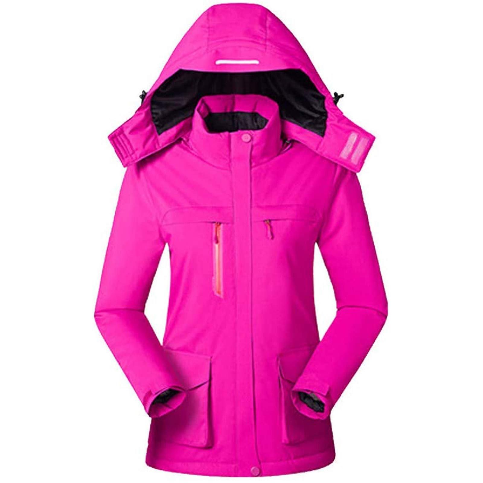 CRMY Women's Slim Fit Heated Jacket with Detachable Hood - Winter Thermal Clothing for Outdoor Activities, Skiing & Cold Weather Commuting
