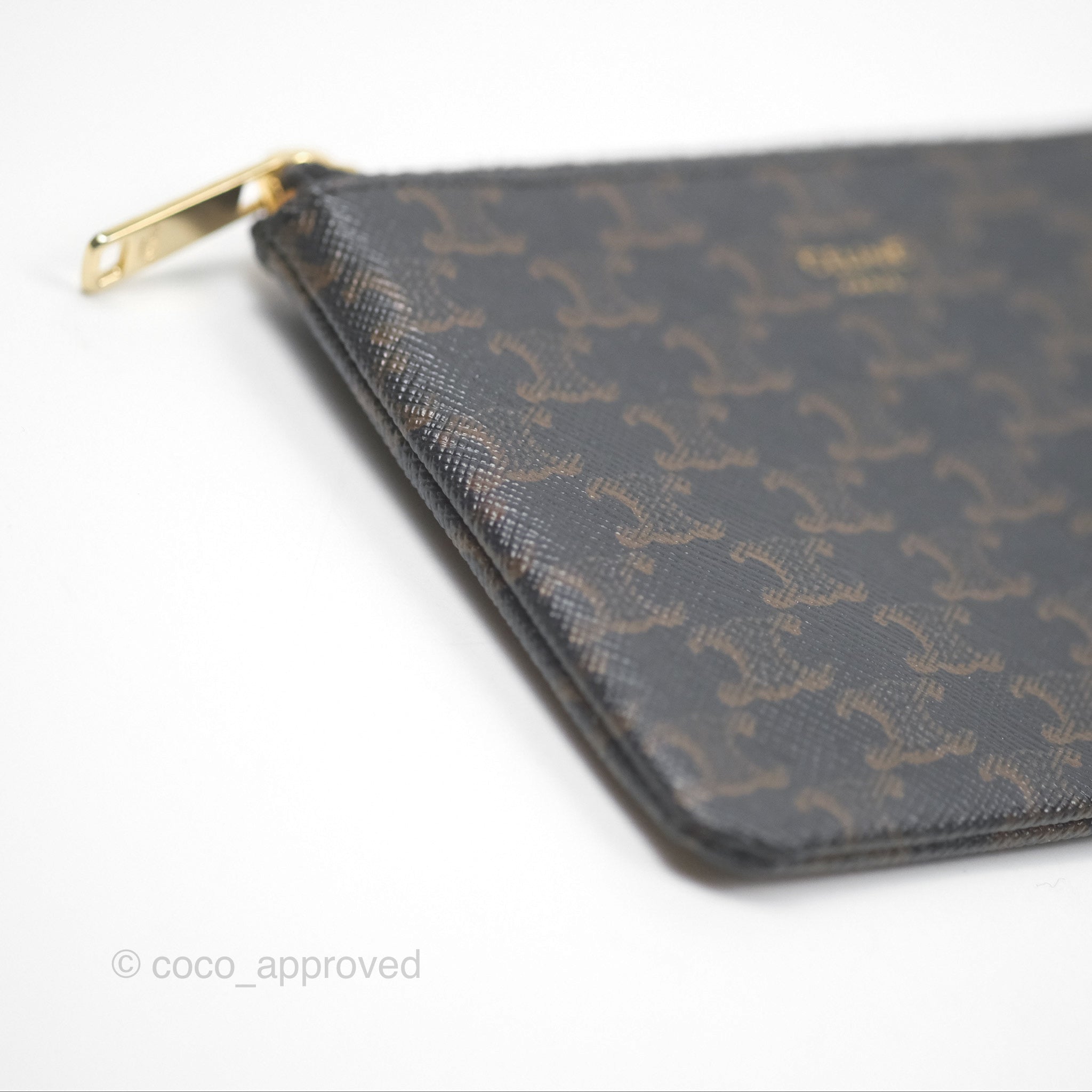 Celine Triomphe Canvas Coin & Card Pouch - Luxury Small Wallet for Women - Perfect for Everyday Use, Travel & Night Out