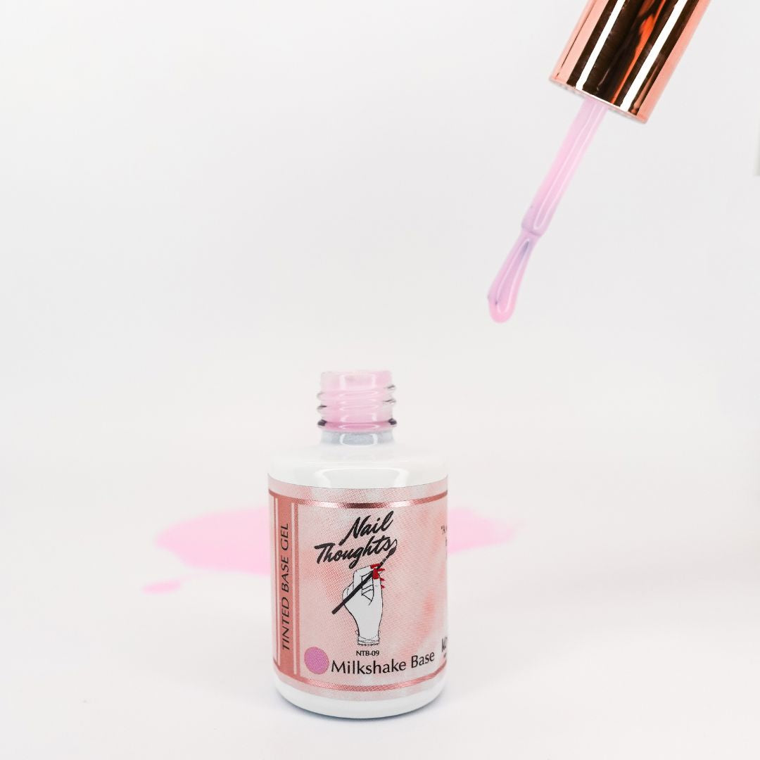 Nail Thoughts NTB R09 Milkshake Base 50G - Professional Nail Art Gel for Salon & DIY Manicures - Perfect for French Tips, Ombre, and Glitter Designs