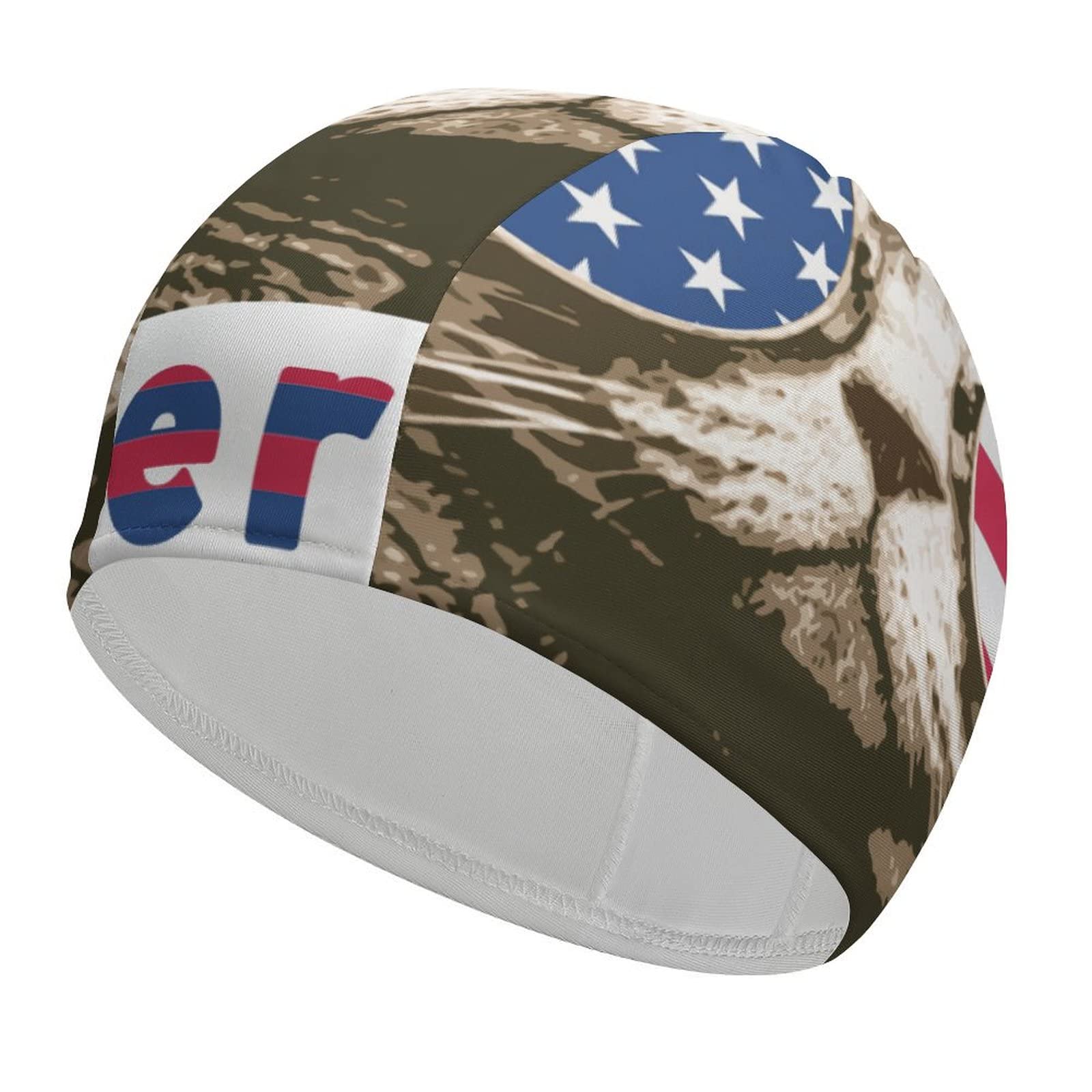 American Flag Mountain Star Silicone Swim Cap for Women, Men & Kids - Waterproof Bathing Cap for Long & Short Hair - Perfect for Swimming, Water Aerobics & Beach Activities