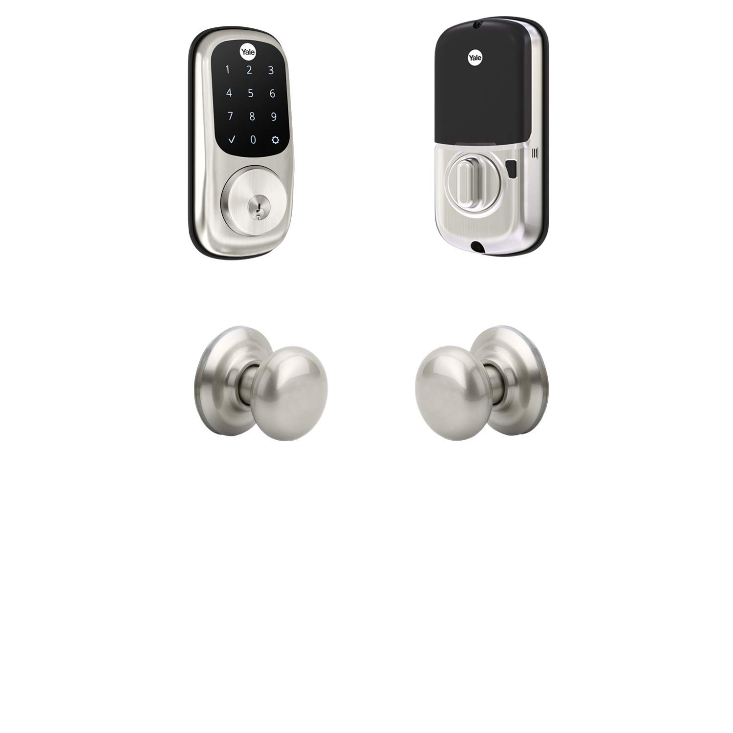 Yale Assure Touchscreen Smart Lock with Z-Wave Technology & Cambridge Knob - Compatible with Ring Alarm, Samsung SmartThings, Wink, ADT & More | Secure Your Smart Home with Keyless Entry
