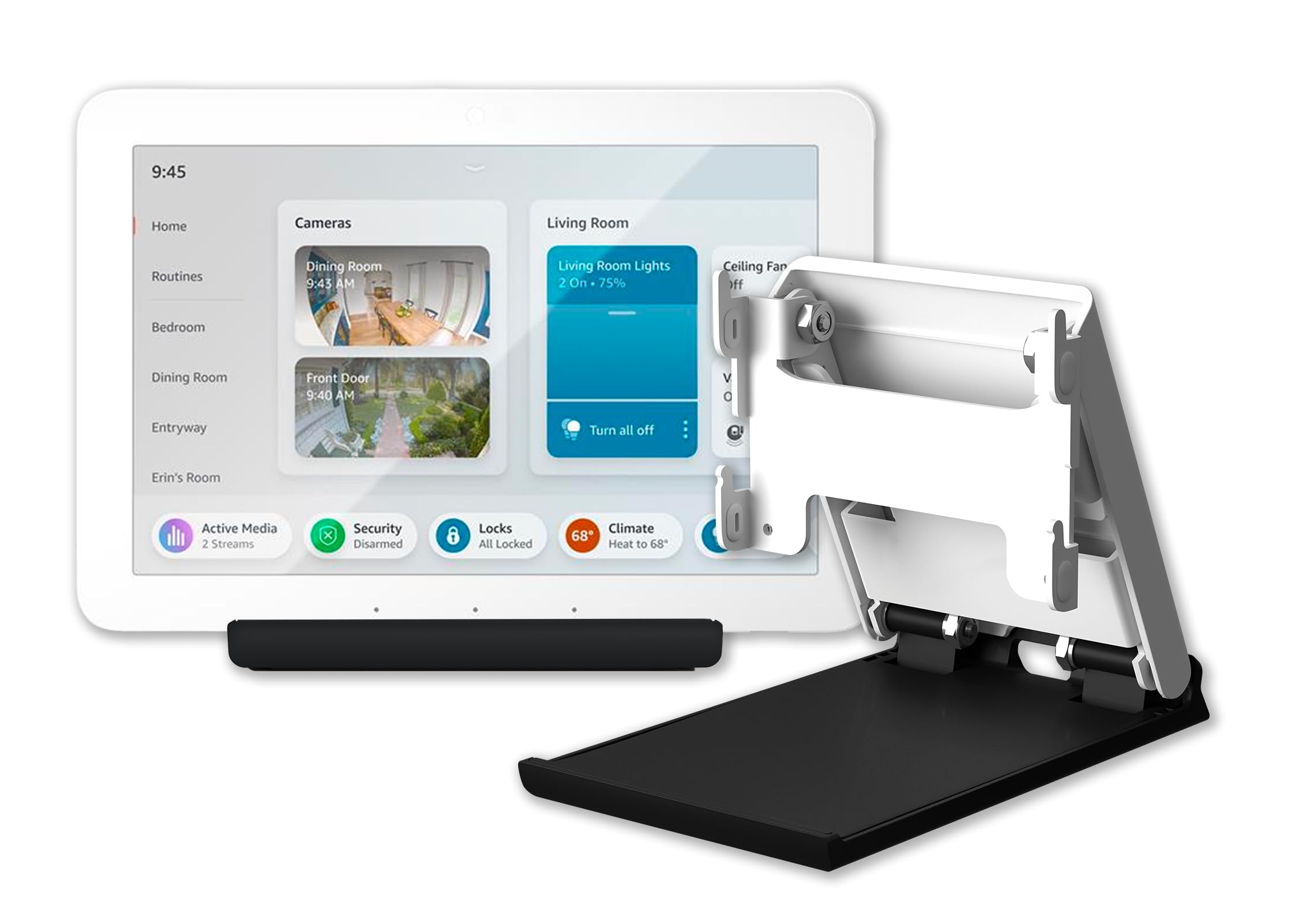Echo Hub Bundle with Stand - Smart Home Control Panel for Alexa, Voice Assistant, Touchscreen Display | Perfect for Kitchen, Living Room & Bedroom Automation