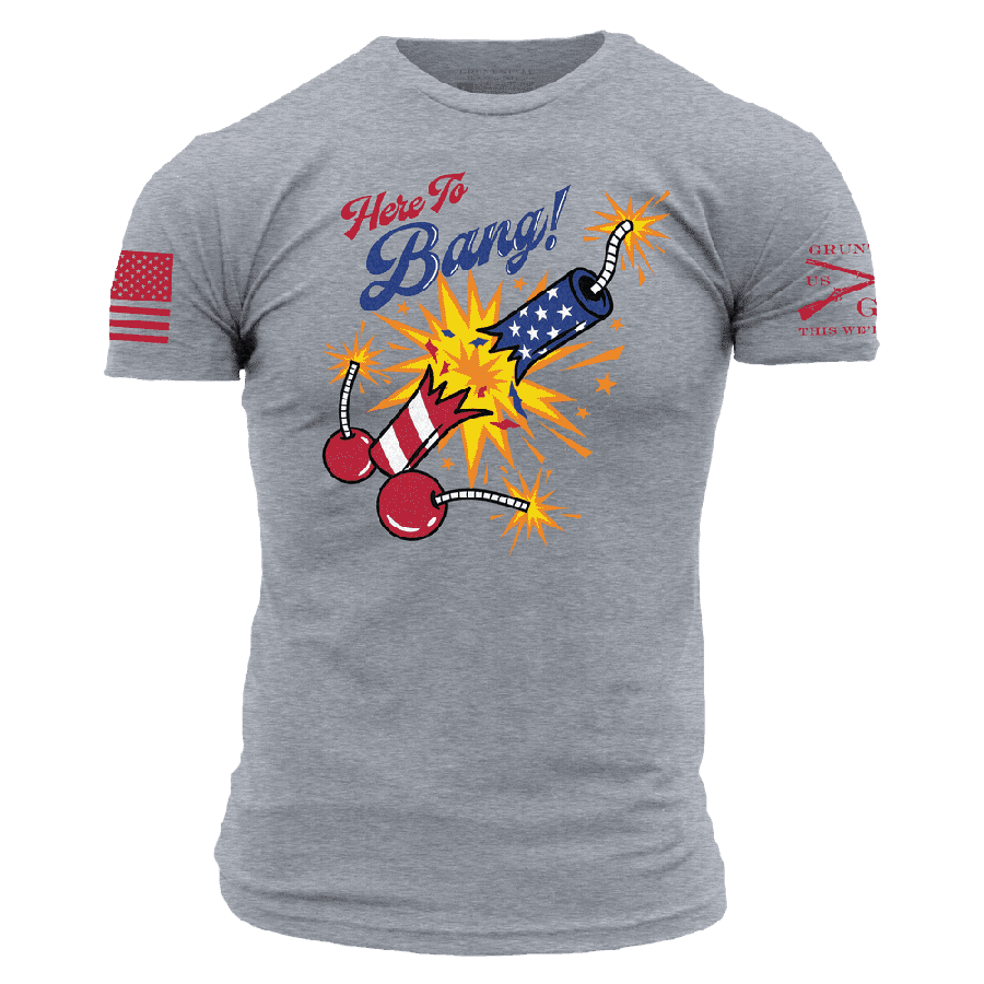 Here To Bang T-Shirt - Dark Heather Gray | Comfortable & Stylish Men's Graphic Tee for Casual Wear, Street Fashion & Everyday Outfits
