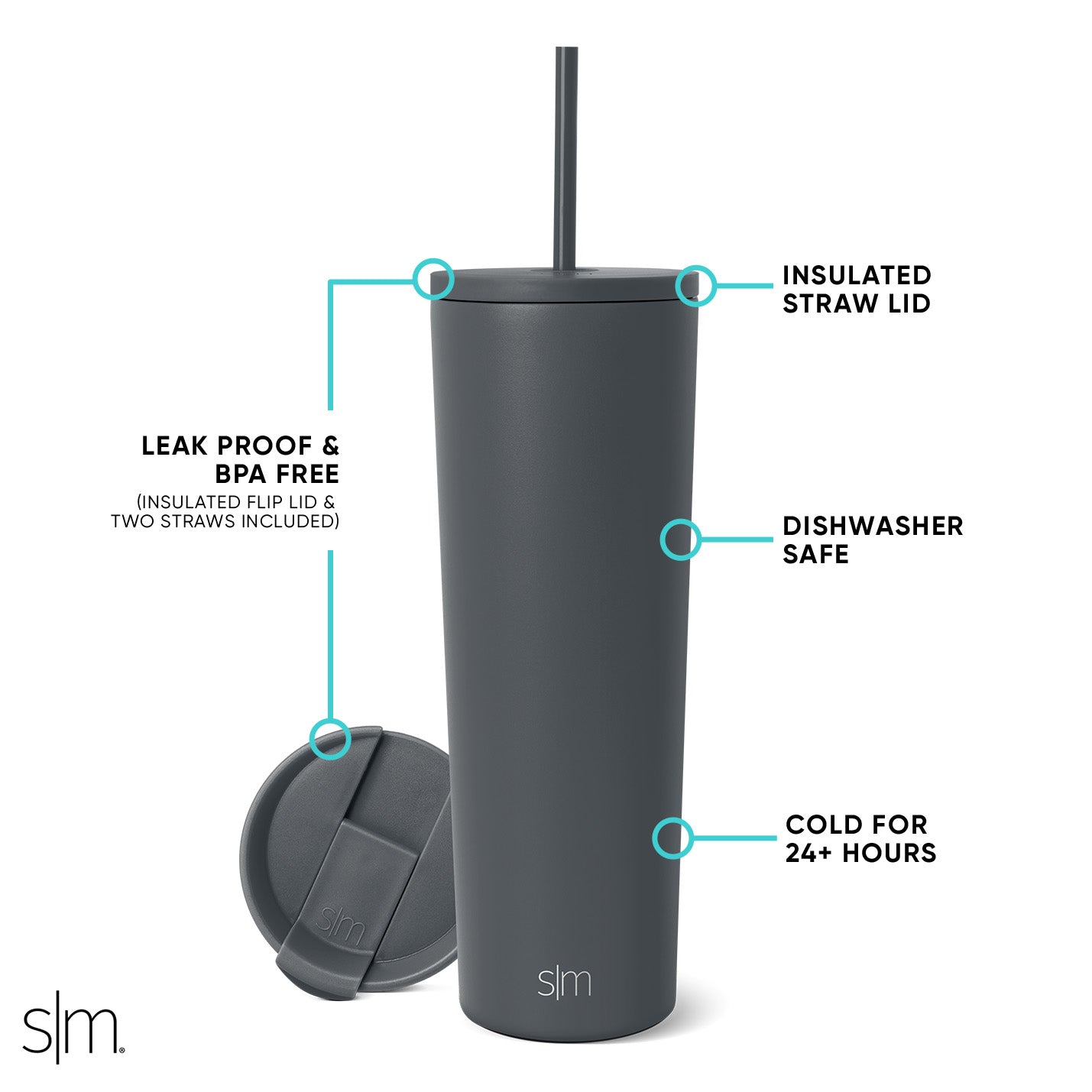 28Oz Classic Tumbler with Lid and Straw - Insulated Stainless Steel Travel Mug for Hot & Cold Drinks - Perfect for Coffee, Tea, Water - Office, Gym, Camping, Hiking Essentials
