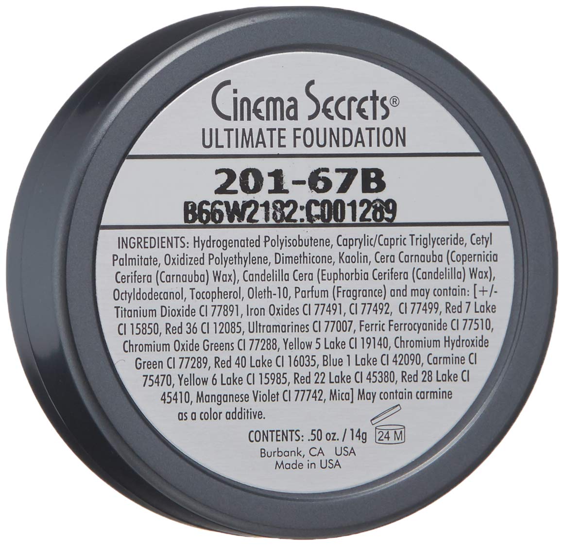 CINEMA SECRETS Pro Cosmetics Ultimate Foundation - Shade 201 67B | Flawless Full Coverage Makeup for Professional & Everyday Use
