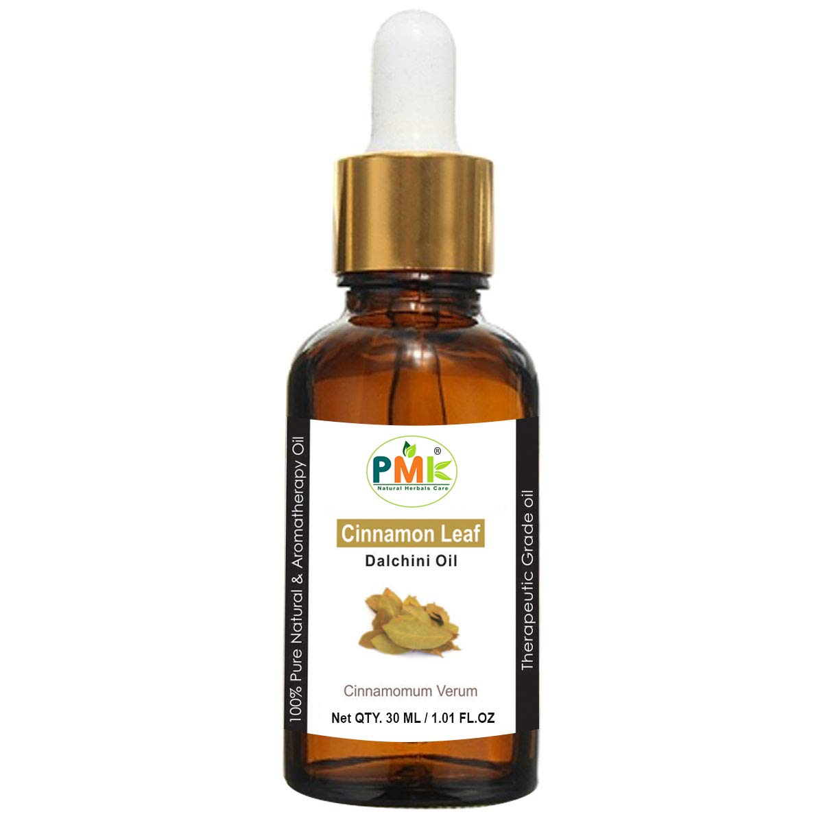 PMK 100% Pure Natural Cinnamon Leaf Essential Oil (Dalchini Oil) 30ml - Aromatherapy, DIY Skincare & Home Fragrance for Relaxation & Wellness