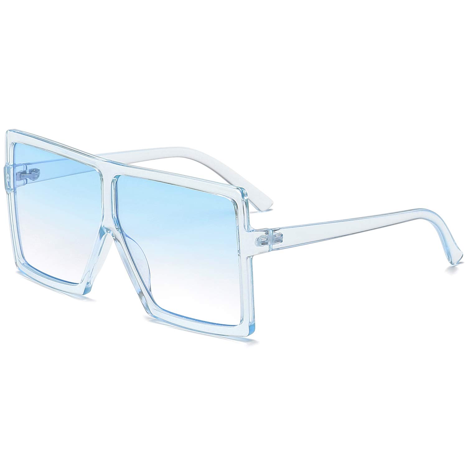 GRFISIA Square Oversized Sunglasses for Women & Men - UV Protection Flat Top Fashion Shades for Driving, Beach & Outdoor Activities