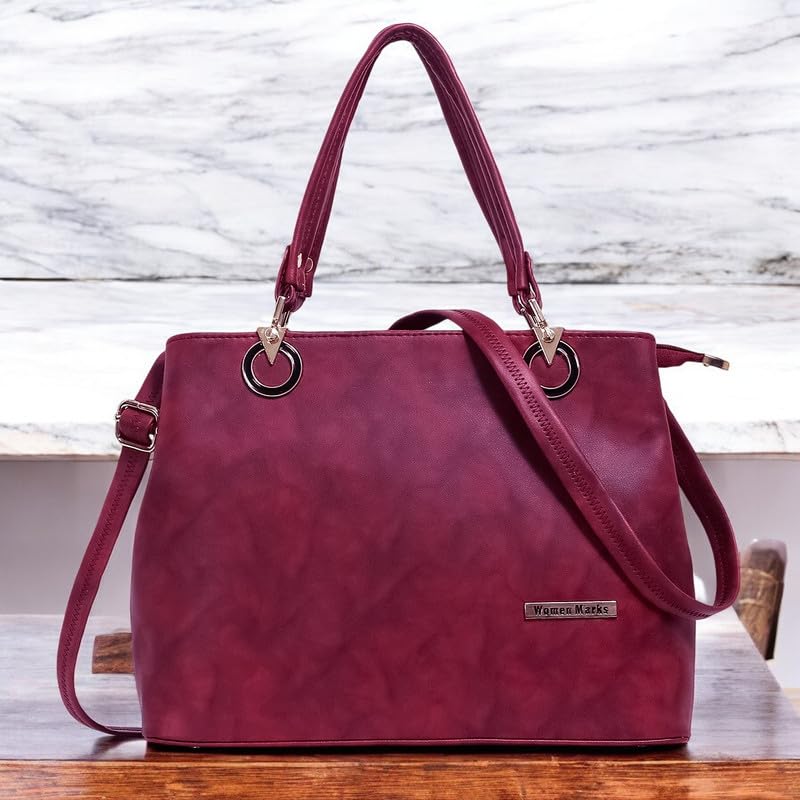 Women's Leather Handbag - Stylish Tote & Shoulder Bag for Work & Travel