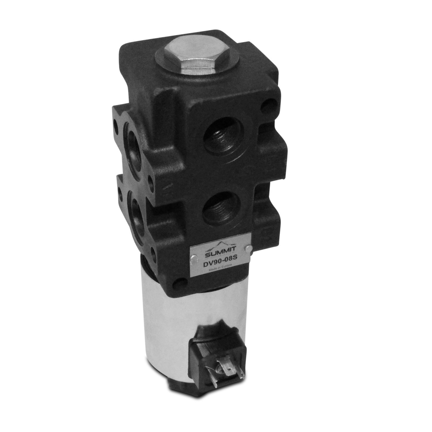 Summit Hydraulics Hydraulic Multiplier Diverter Solenoid Selector Valve with Rocker Switch - 24 GPM Flow Rate | Ideal for Tractor, Excavator & Heavy Equipment Hydraulic Systems