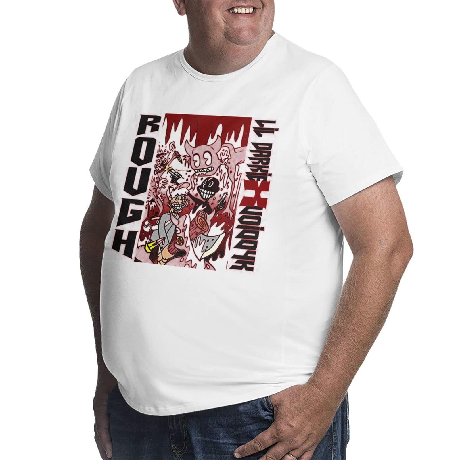 Lil Darkie Oversized Cotton T-Shirt for Men - Big & Tall Short Sleeve Tee in White | Streetwear, Hip Hop Fashion & Casual Wear