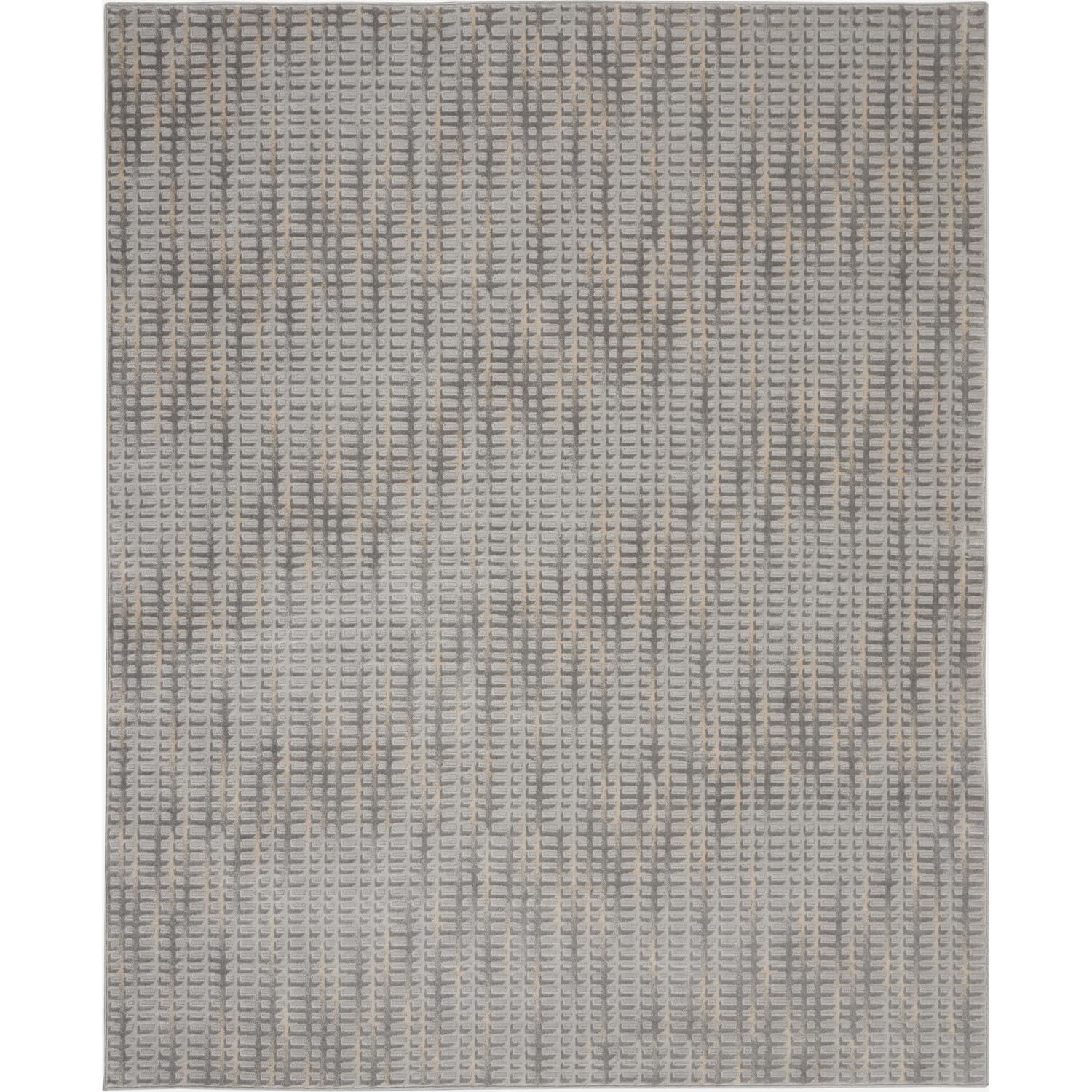 Nourison Solace Contemporary Abstract Grey/Beige 8' x 10' Area Rug - Easy to Clean, Non-Shedding, Stain Resistant - Perfect for Bedroom, Living Room, Dining Room & Kitchen Decor