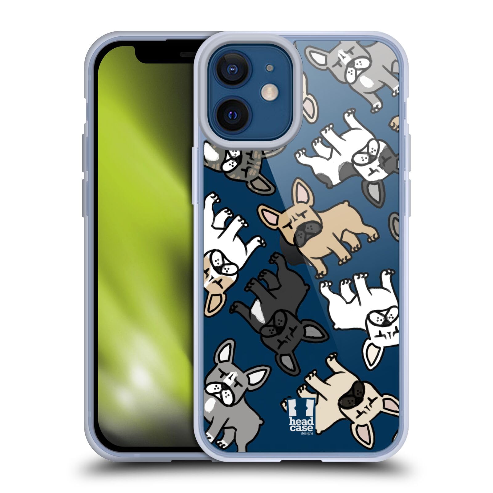 French Bulldog Soft Gel Phone Case for Apple iPhone 12 Mini | Cute Dog Breed Design | Protective Slim Cover for Everyday Use, Work & Travel