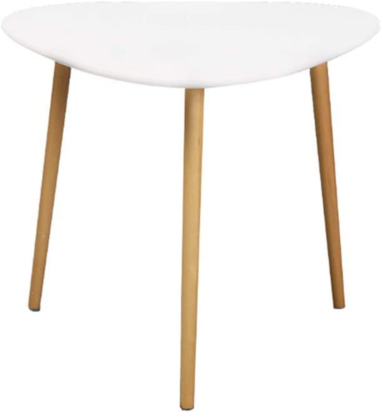 Modern Triangle Side Table - 40x45cm White Pine Coffee Table & End Table for Living Room, Home & Office Decor | Perfect for Tea Time, Reading Nook & Small Space Furniture