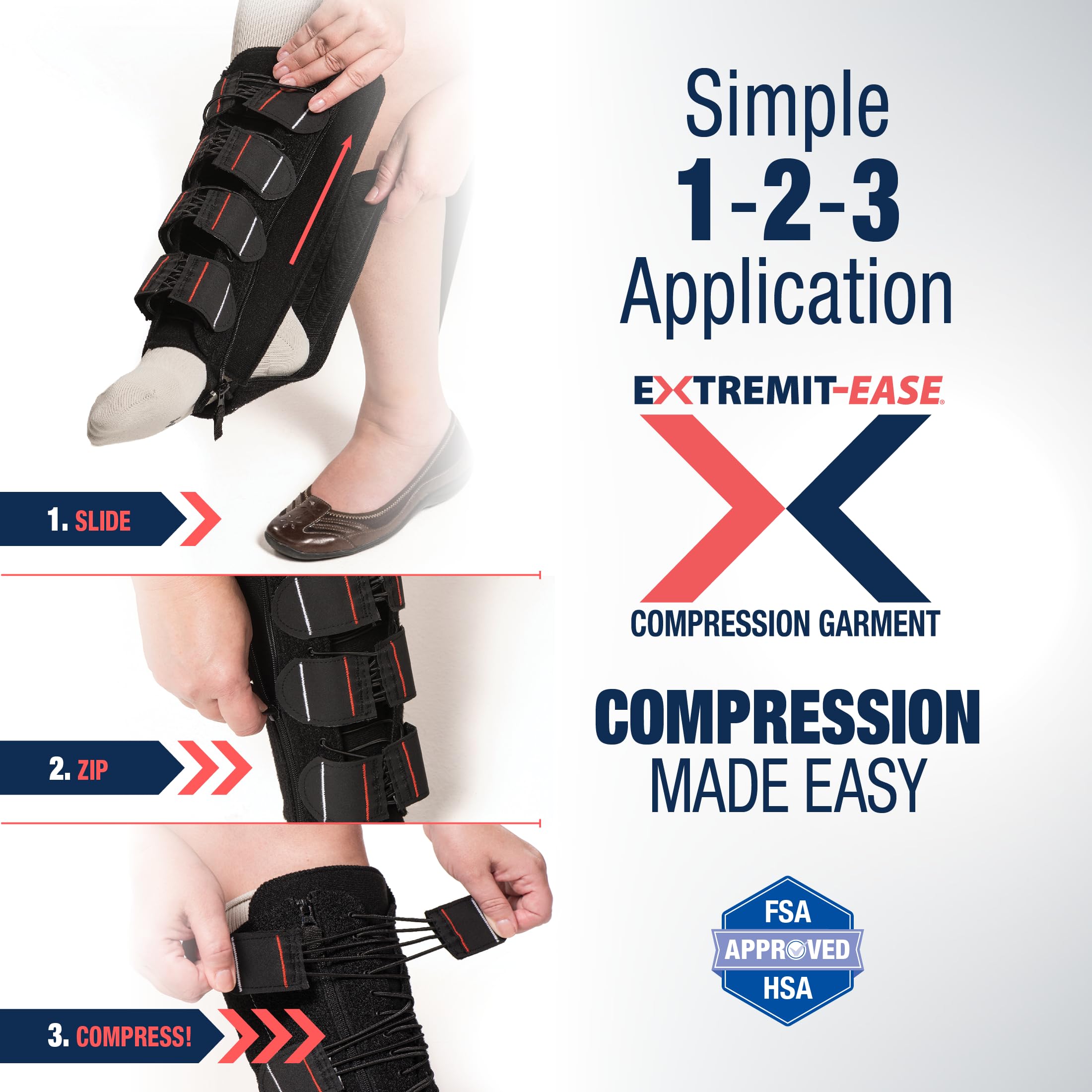 30-50 mmHg Lower Leg Compression Wrap for Lymphedema, Venous Insufficiency & Post-Surgery Swelling Relief - Medical Grade Support Sleeves for Circulation, Edema Control & Recovery (Ideal for Daily Wear, Travel & Post-Operative Care)