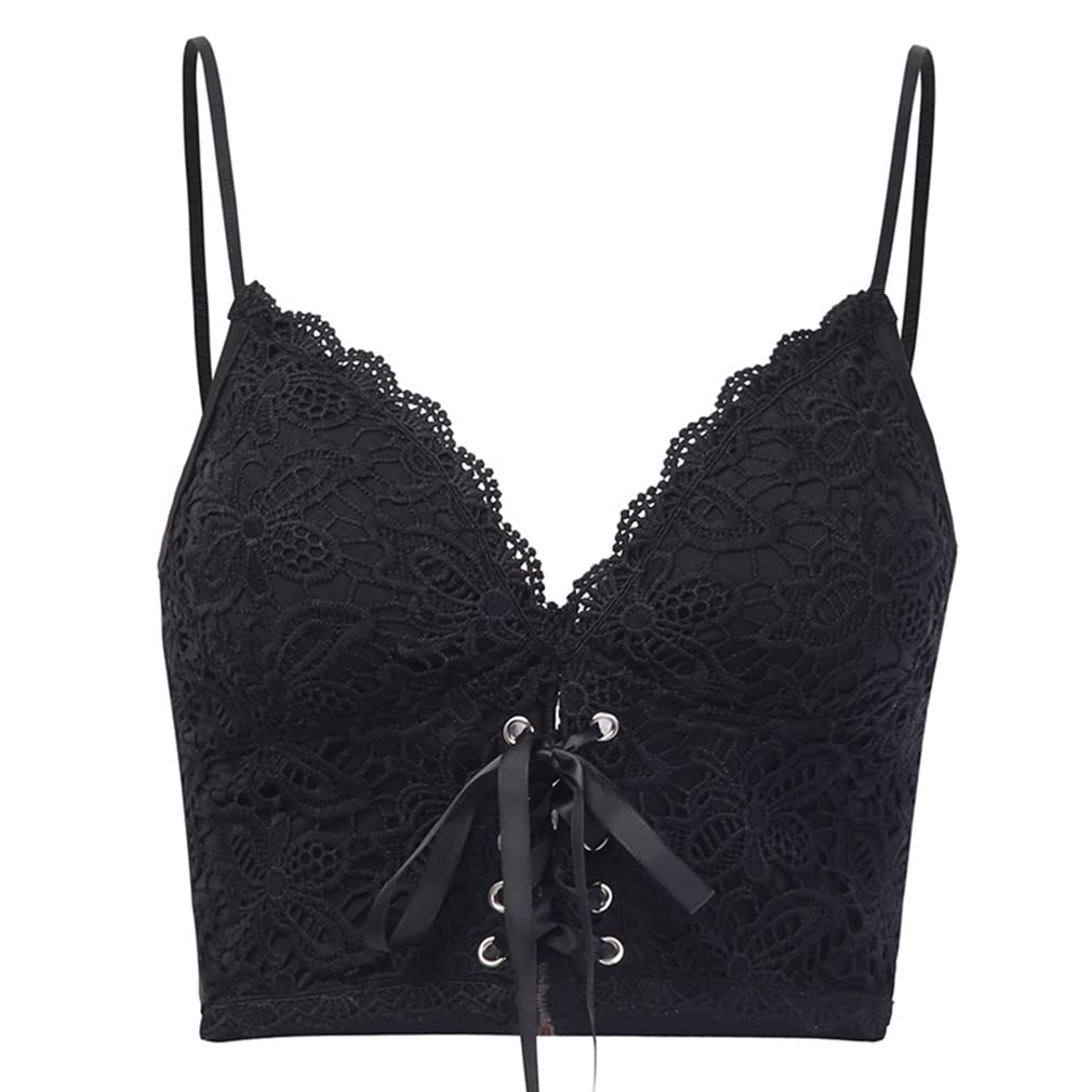 Gothic Crop Tops for Women - Y2K Vintage Camisole & Goth Shirt - Sexy Cropped Tank Tops for Casual Wear, Night Out & Festival Fashion