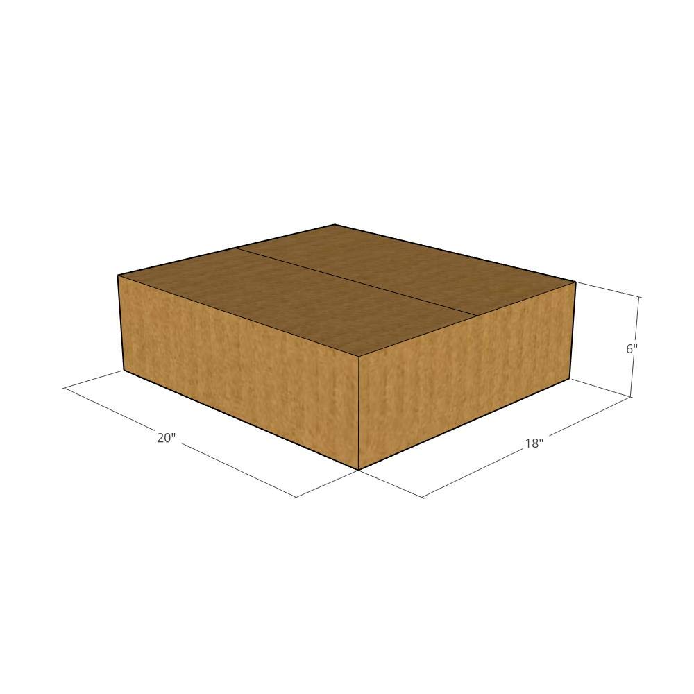 20x18x6 Inches 32 ECT Corrugated Shipping Boxes - Heavy Duty New Cardboard Boxes for Moving, Storage & Packaging - 125 Pack