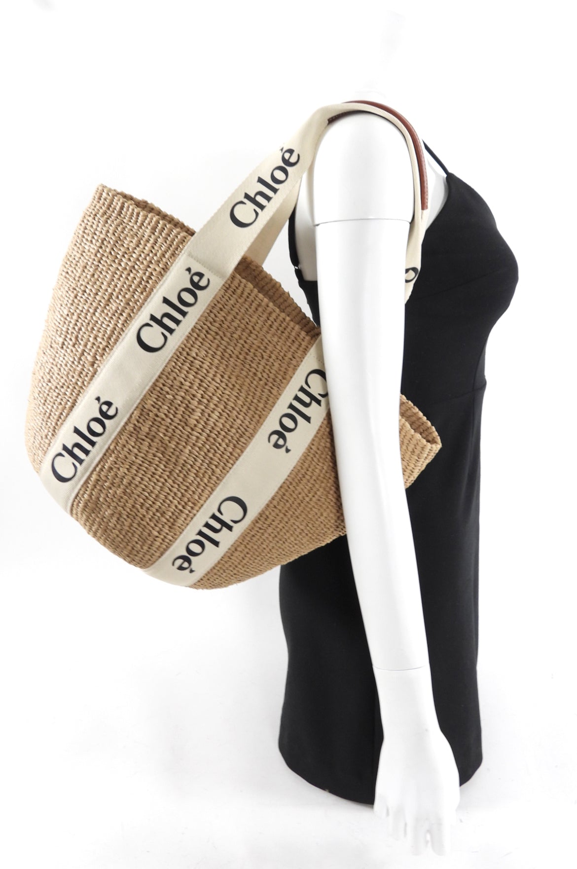 Chloe x Mifuko Edition Large Woody Basket Tote Bag - Handmade Woven Straw Beach Bag for Women, Perfect for Summer Vacations, Picnics, and Shopping