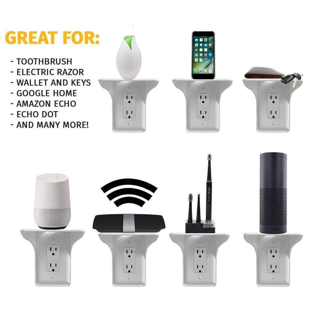 Wall Mount Phone Holder - Kitchen & Bathroom Storage Rack for Home Organization