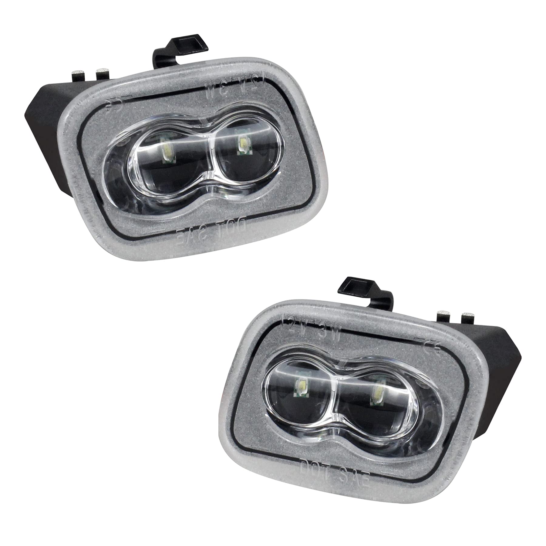 NDRUSH LED Puddle Light Assembly for Ford F-150 (2015-2021) & F-250/F-350 Super Duty (2017-2021) - Waterproof Side Mirror Lights for Enhanced Night Visibility & Safety