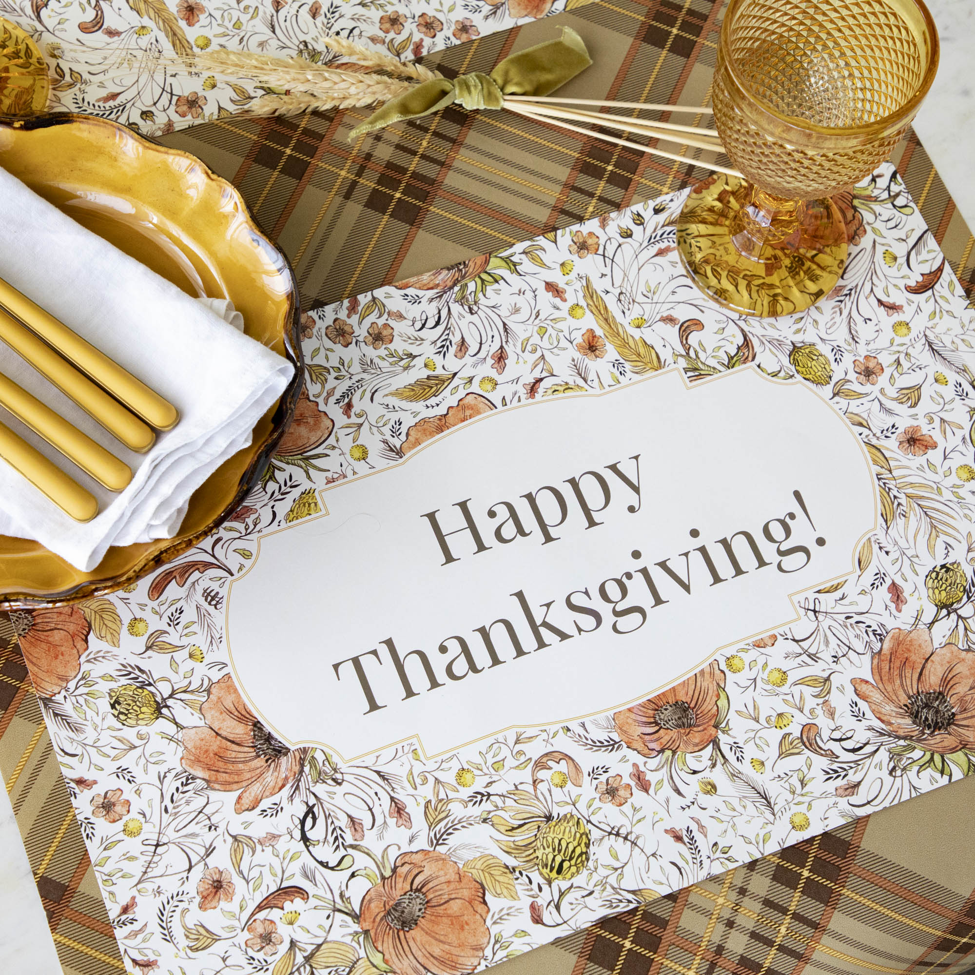 Custom Fall-Themed Placemat for Dining Table Decor - Perfect for Thanksgiving, Autumn Parties & Seasonal Home Decor
