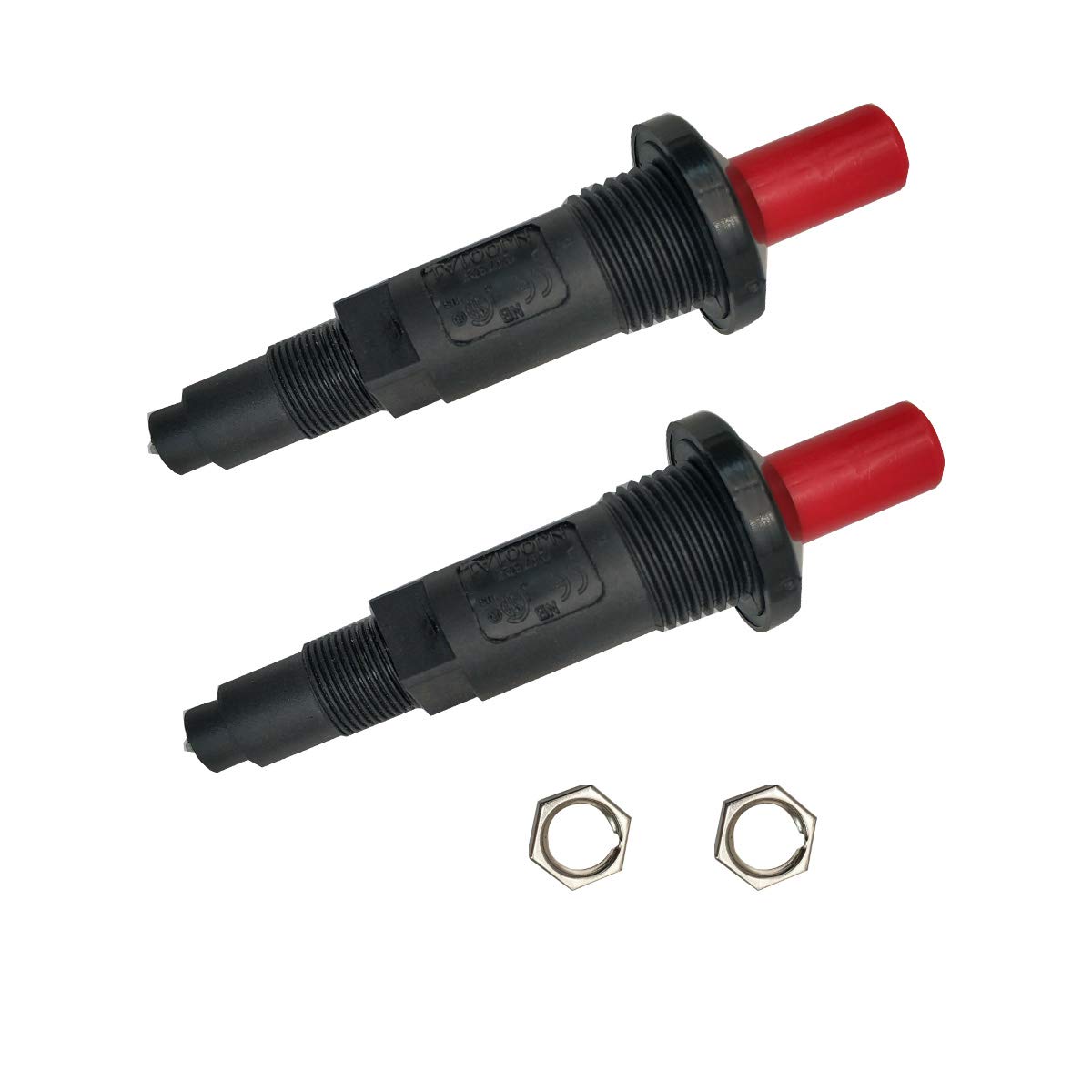 2PCS MENSI Gas Heater Piezo Igniter Spark Plug with Push Button & Ceramic Igniter - Perfect for Outdoor Camping, BBQ Grills, and Fireplace Starters